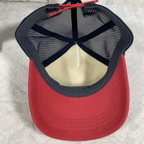 Columbia Trucker Hat Adjustable Mesh Snapback Blue Red Outdoors Is For Everyone - Picture 7 of 8